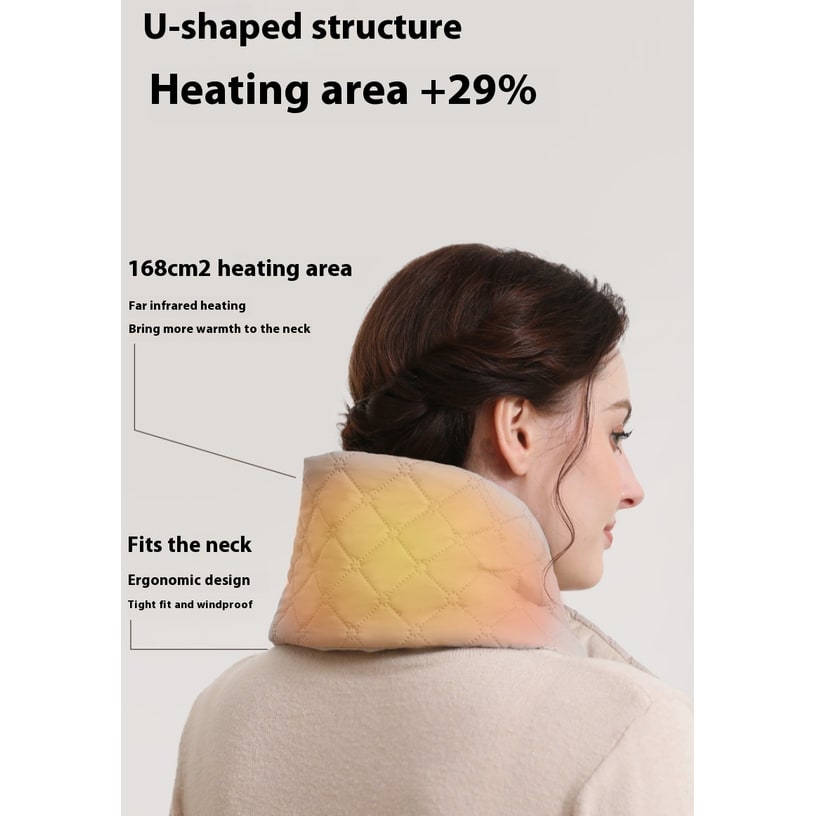 Women's Neck Scarf Warmer with Heated Quilted Design and Three Temperature Settings Warm - Image 3