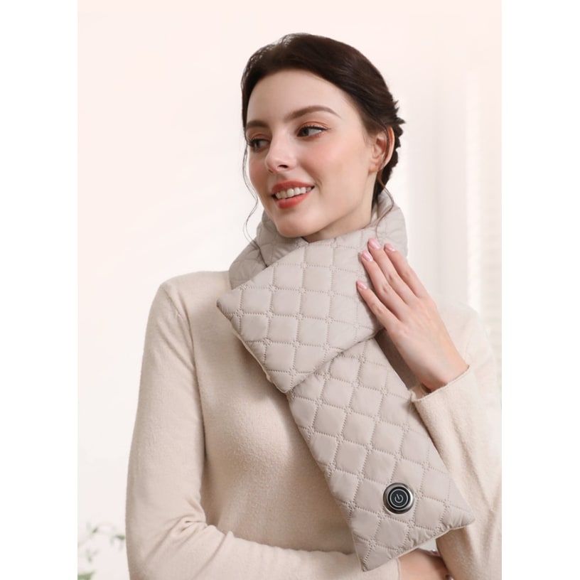 Women's Neck Scarf Warmer with Heated Quilted Design and Three Temperature Settings Warm - Image 5