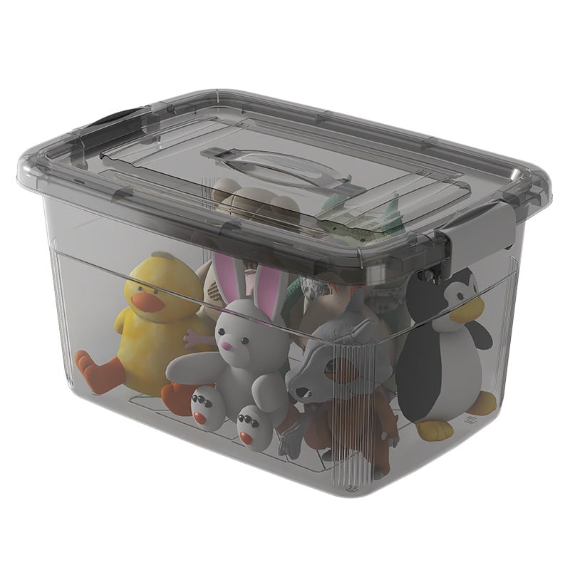 Women's Plastic Storage Bin with Latching Lid Stackable Design and Carrying Handle Totes - Image 5
