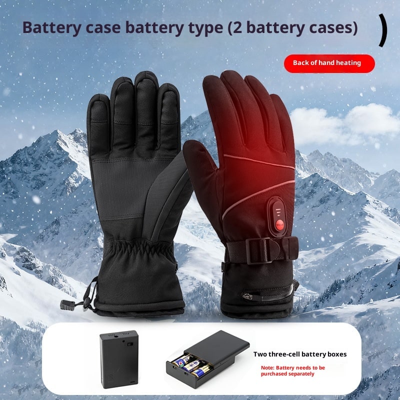 Women's Rechargeable Heated Gloves Waterproof with Textured Grip and Adjustable Wrist Strap - Image 3