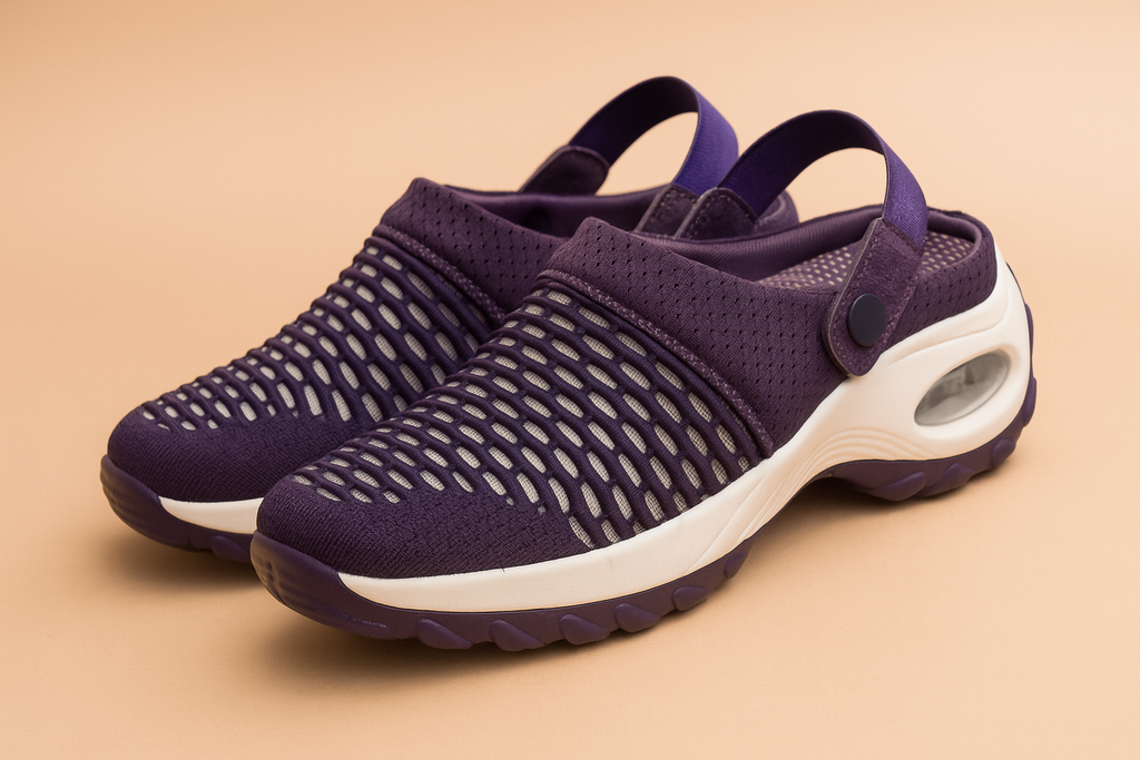 Women's Slip on Clogs with Orthopedic Air Cushion Sole and Adjustable Heel Strap - Image 2