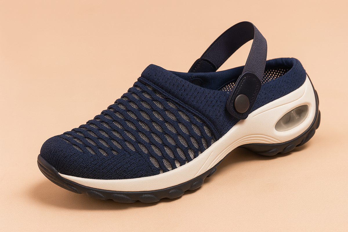 Women's Slip on Clogs with Orthopedic Air Cushion Sole and Adjustable Heel Strap - Image 3