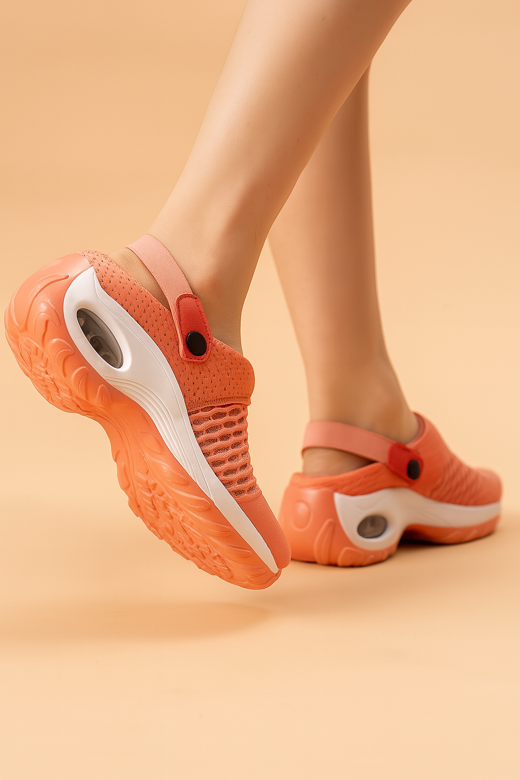 Women's Slip on Clogs with Orthopedic Air Cushion Sole and Adjustable Heel Strap - Image 5