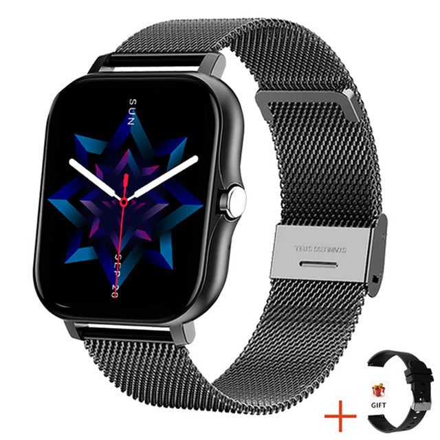 Women's Smartwatch with Fitness Tracking Mesh Metal Band and Touch Screen Display Gps - Image 11