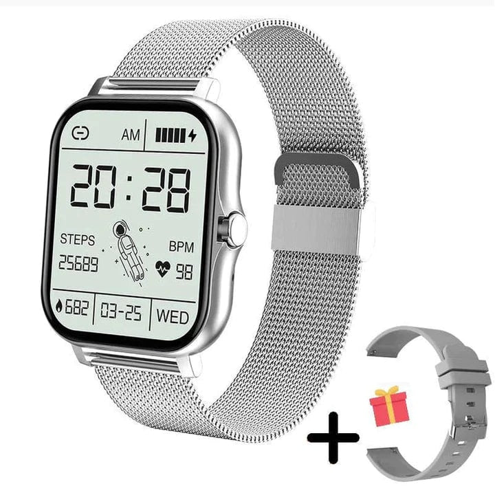 Women's Smartwatch with Fitness Tracking Mesh Metal Band and Touch Screen Display Gps - Image 5