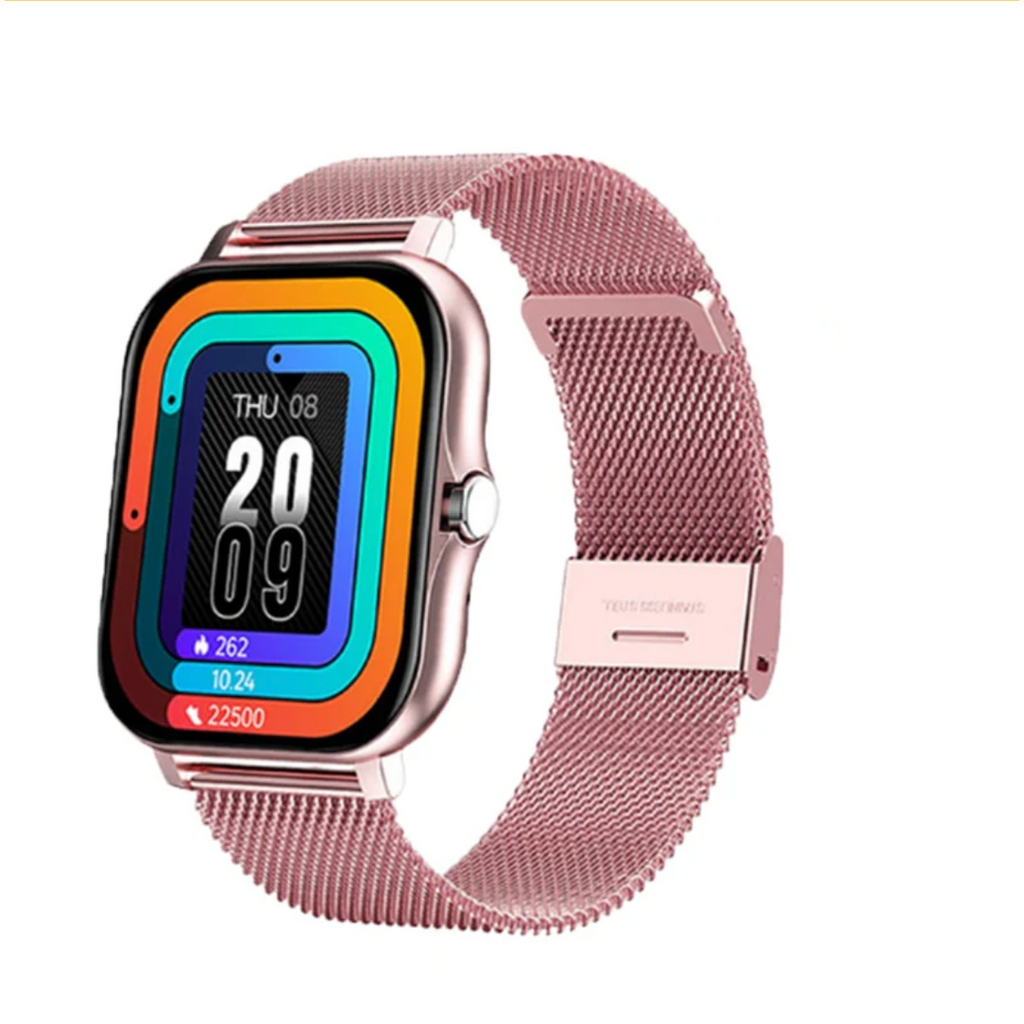 Women's Smartwatch with Fitness Tracking Mesh Metal Band and Touch Screen Display Gps - Image 7