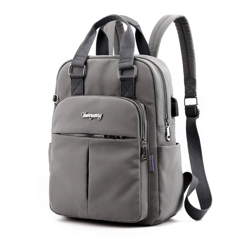Women's Travel Backpack Purse with USB Charging Port and Nylon Exterior - Image 11