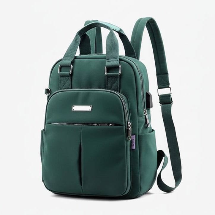 Women's Travel Backpack Purse with USB Charging Port and Nylon Exterior - Image 14