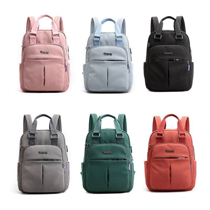 Women's Travel Backpack Purse with USB Charging Port and Nylon Exterior - Image 8