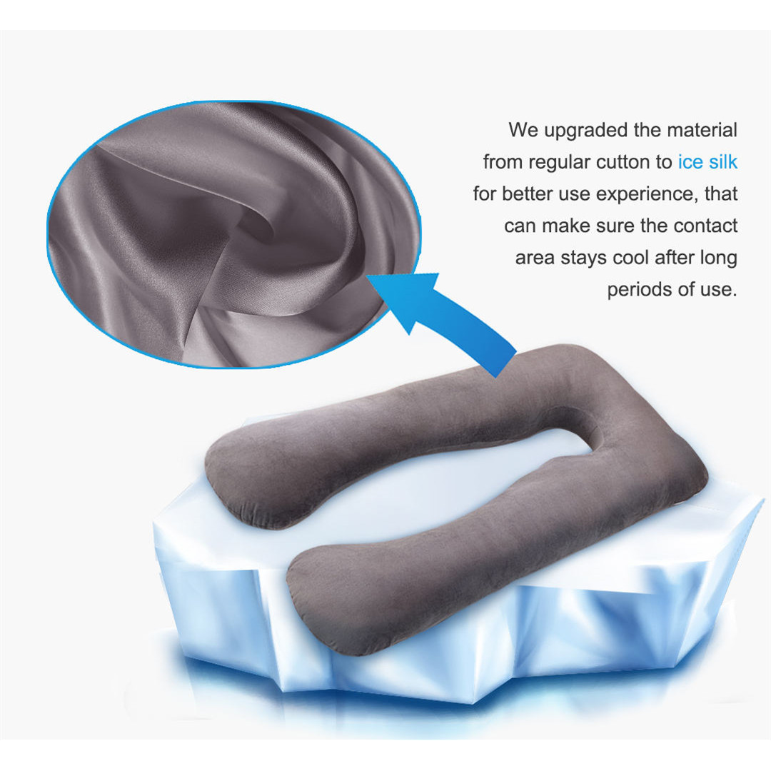 Women's U Shaped Full Body Pregnancy Pillow with Side Sleeping Support and Back Pain Relief - Image 14