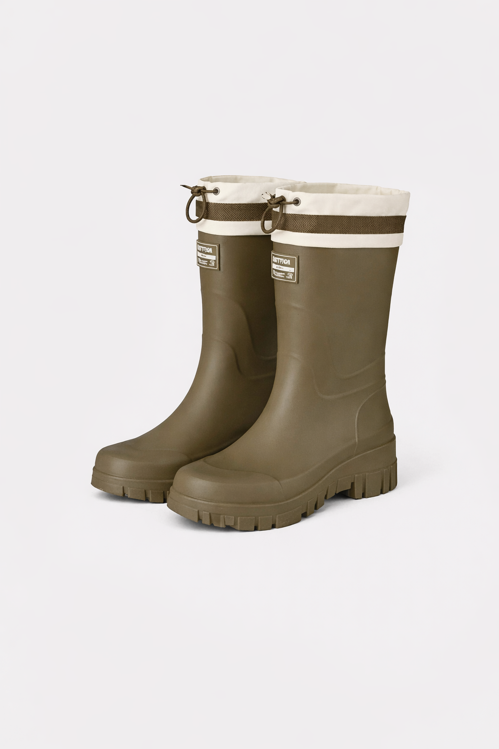 Women's Waterproof Rain Boots with Drawstring Collar and Chunky Lug Sole - Image 11