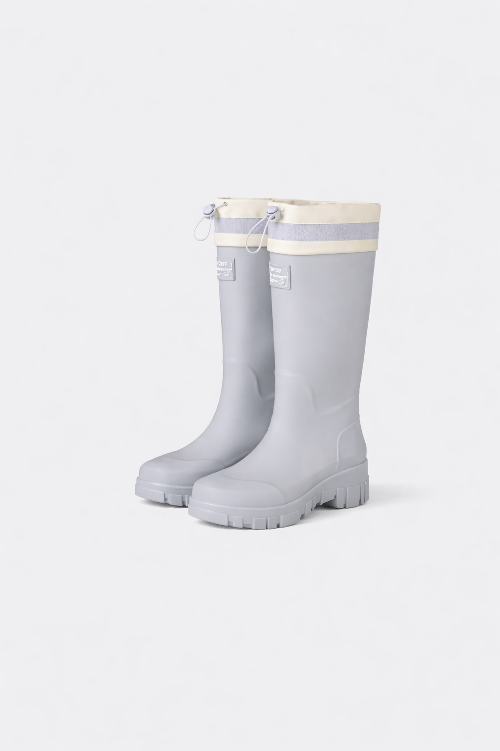 Women's Waterproof Rain Boots with Drawstring Collar and Chunky Lug Sole - Image 8