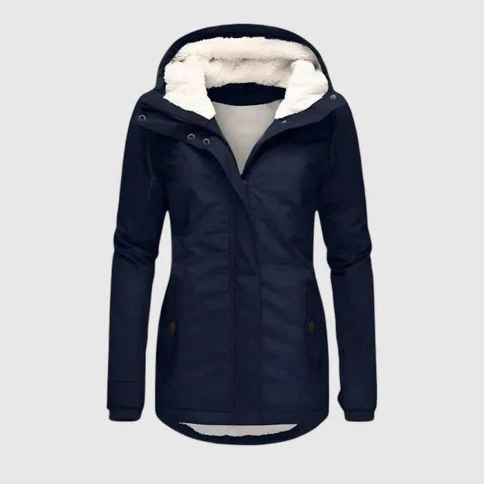 Women's Winter Jacket with Sherpa Fleece Lining Waterproof Shell and Adjustable Hood - Image 2