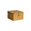 Women's Woven Storage Basket with Rattan Lidded Design and Seagrass Toggle Closure Laundry Hamper - Image 5