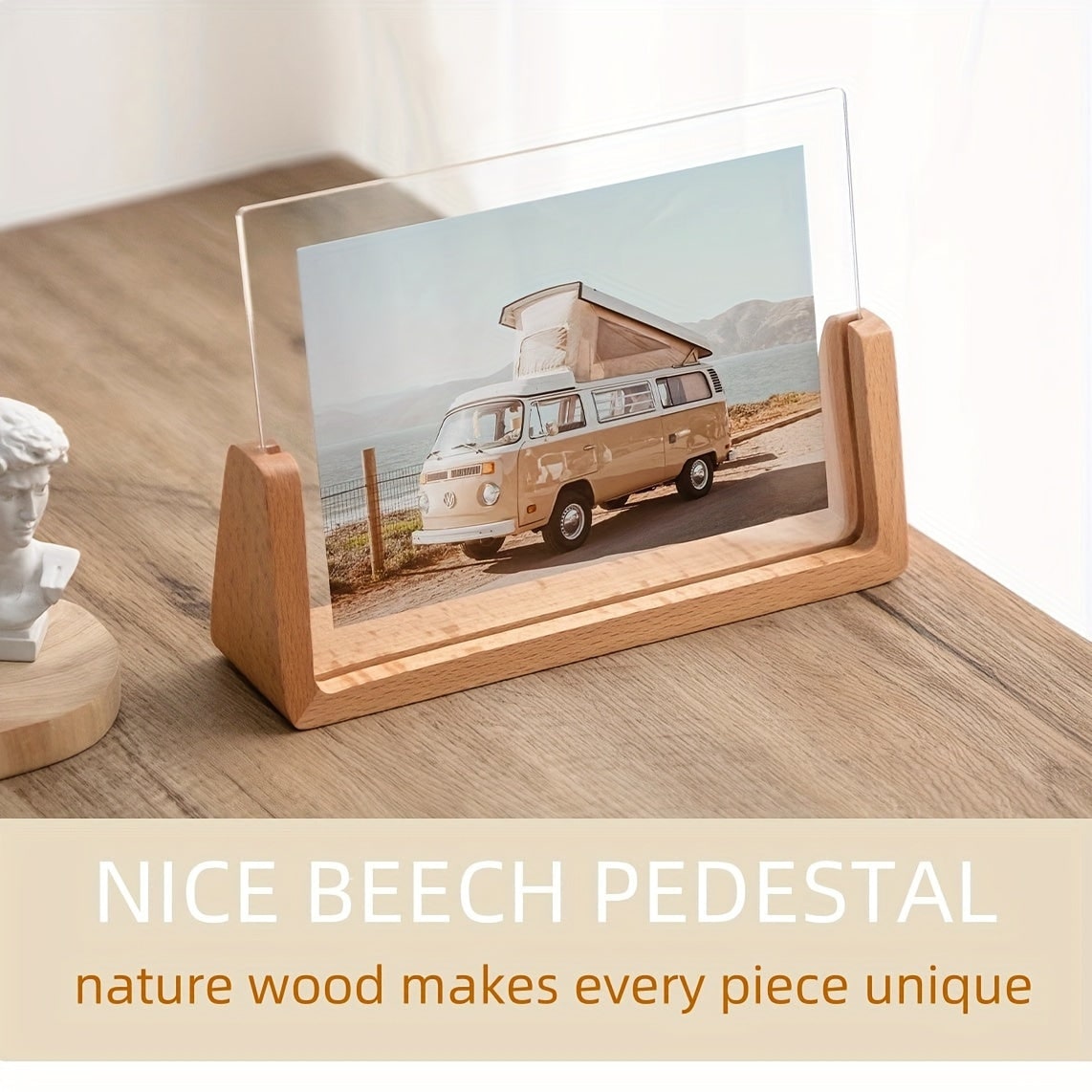 Wood Picture Frame 12x18 and 11x17 Modern Tabletop Display with Clear Acrylic Panels - Image 11