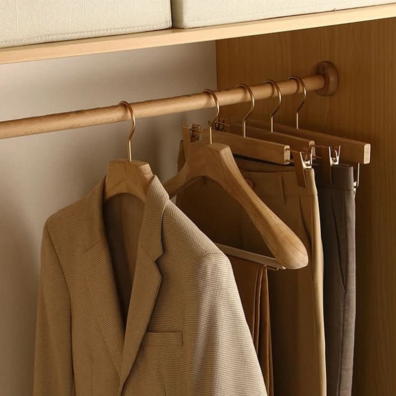 Wooden Hangers with Shoulders and Bar for Suits and Coats - Image 5