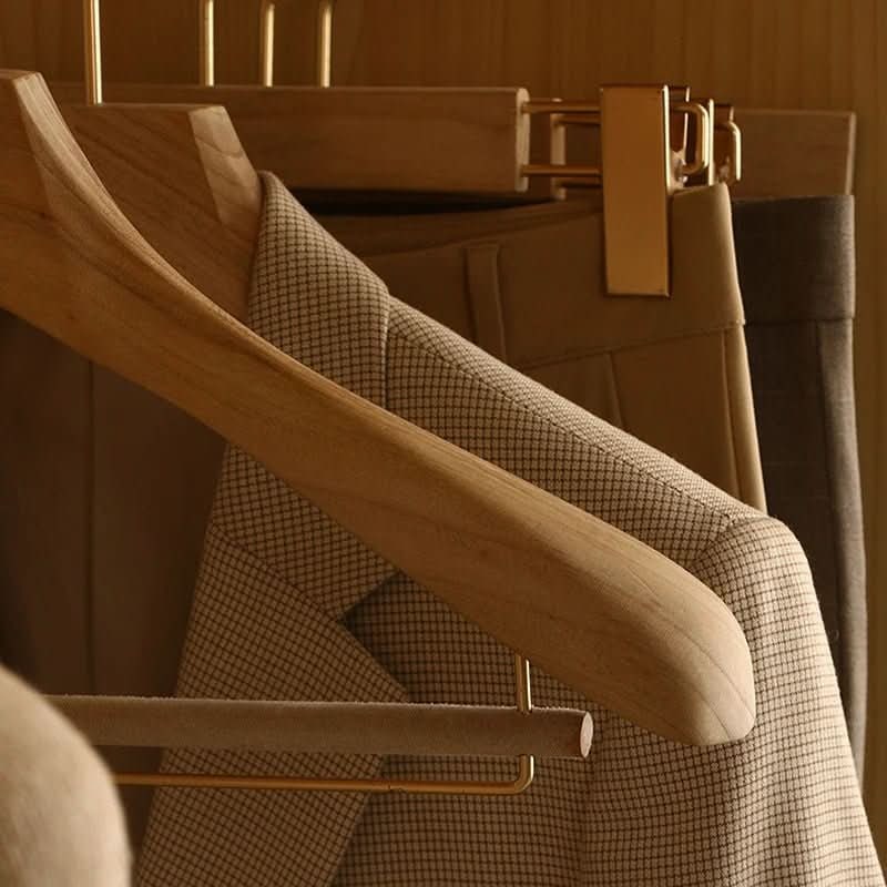 Wooden Hangers with Shoulders and Bar for Suits and Coats - Image 7
