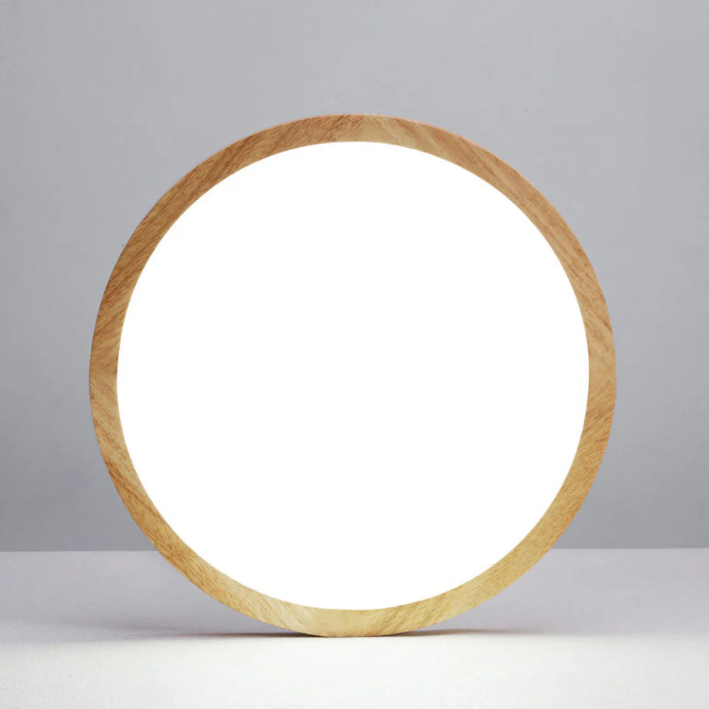 Round Flush Ceiling Light Minimalist Japanese-Inspired Design
