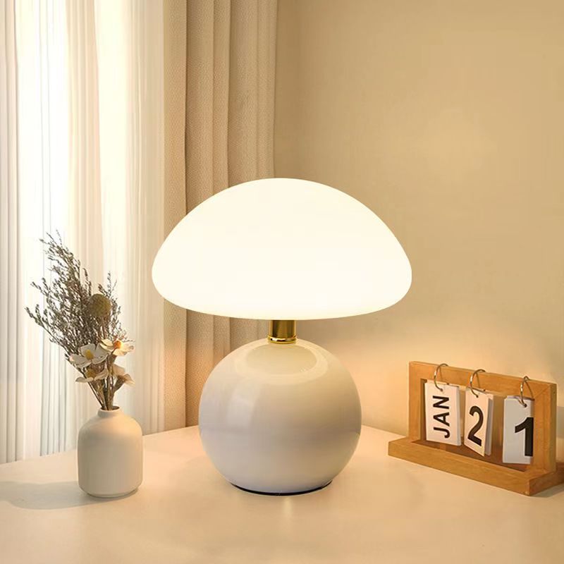 Minimalist Retro Mushroom Table Lamp Warm Adjustable Light