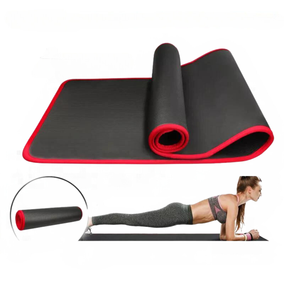 Yoga Mat Foldable Folding Exercise with 10mm Thick Foam Cushioning and Non-Slip Surface - Image 1