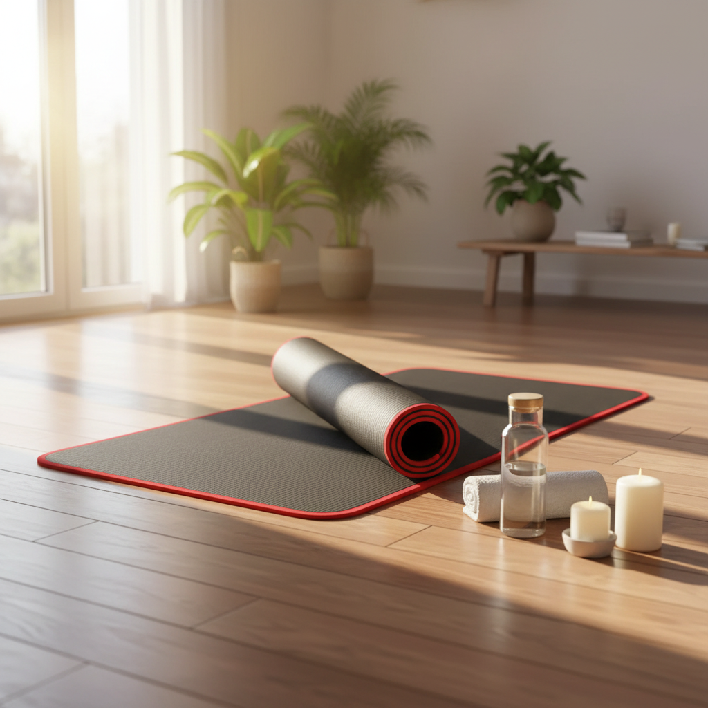 Yoga Mat Foldable Folding Exercise with 10mm Thick Foam Cushioning and Non-Slip Surface - Image 2